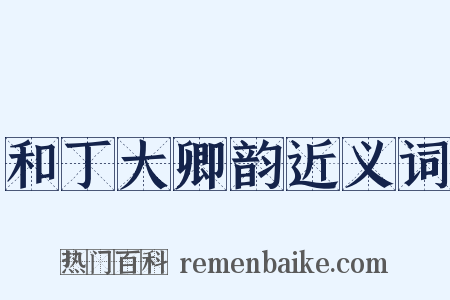 和丁大卿韵近义词是什么意思的图片